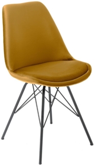riess-ambiente Stuhl SCANDINAVIA MEISTERSTÜCK senfgelb / schwarz (Einzelartikel, 1 St), Esszimmer · Samt · Metall · Modern Design