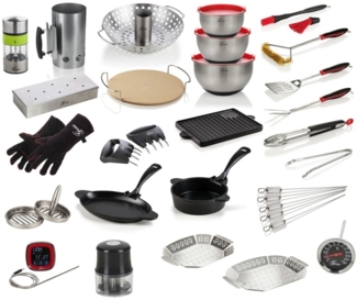 Auswahl -Genius BBQ Grillzubehör Grillbesteck Guss Grill-Korb-Handschuh-Anzünder BBQ Grillzange