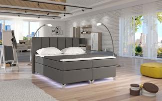 Boxspringbett PARMA Kunstleder Anthrazit 200x200 cm