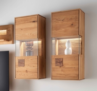 Hängevitrine rechts 43x104cm 'Monza' Wildeiche geölt