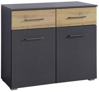 Kommode 'BOSTEN-EXTRA', EICHE WOTAN-GRAU/METALLIC