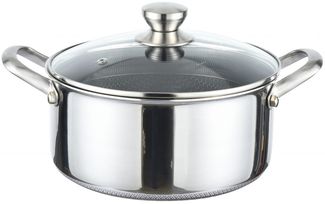 Kochtopf Topf Ø32cm Edelstahl mit Deckel Antihaft Induktion Cheffinger CF-PNC32