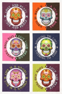 Kracht Geschirrtuch Love and Peace, (Set, 2-tlg, Set), 2er Pack Geschirrtücher (2 Stück), ca. 50x70 cm, Baumwolle bedruckt