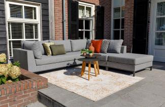 Lounge-Ecksofa Sicily rechts - Stoff Aschgrau