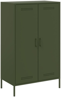 vidaXL Highboard Olivgrün 68x39x113 cm Stahl 842968