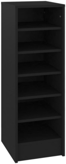 vidaXL Schuhschrank Schwarz 31,5x35x90 cm Holzwerkstoff 809000