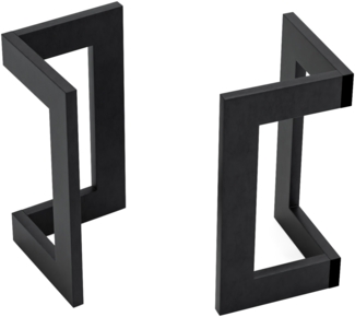 Tischgestell Kaskinen 2er Set Stahl 42x21,5x21 cm [en. casa]