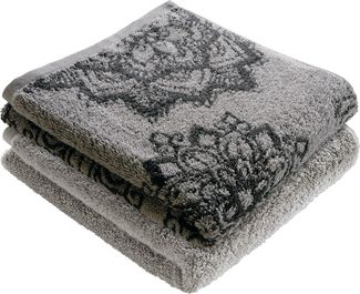 Erwin Müller Duschtuch Duschtuch "Bühl" 2er-Pack, Frottier, Walk-Frottier Motiv