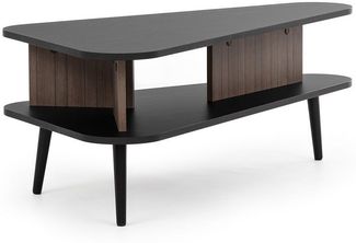 Lomadox Wohnzimmer-Set PRETORIA-132, (Mega-Spar-Set, 4-St, 4-tlg), Wohnmöbel Set inkl. Couchtisch in graphit mit braun in Holzoptik