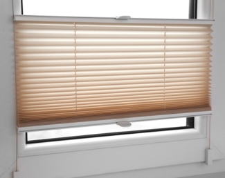 Plissee Faltrollo inkl. Klemmträger sand 45x200 cm Jalousie