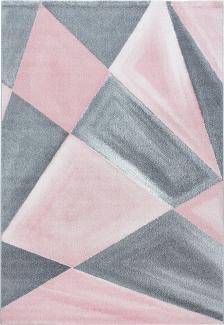 Kurzflor Teppich Balia rechteckig - 240x340 cm - Pink