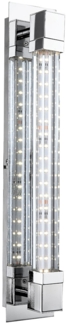 LED Wandlampe, chrom, Glas klar, H 42 cm