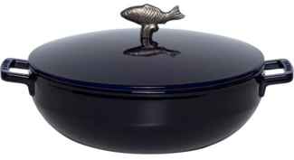 Staub La Cocotte 28cm rund Bouillabaisse Topf dunkelblau