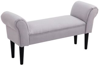 HOMCOM Sitzbank für Schlafzimmer, Bettbank, Polsterbank, MDF, Schaumstoff, Grau, 102 x 31 x 51 cm