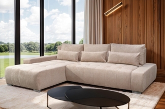 storez24 Ecksofa Kelly, mit Bettkasten und Schlaffunktion, L-Form, bequem