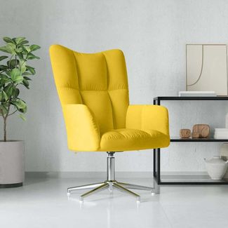 vidaXL Relaxsessel Senfgelb Samt, Drehbar [328124]