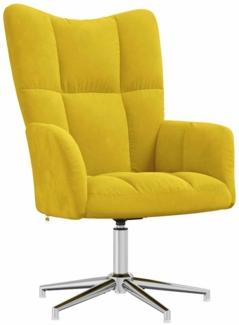 vidaXL Relaxsessel Senfgelb Samt, Drehbar [328124]