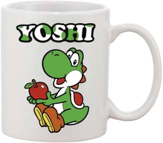 Blondie & Brownie Tasse Yoshi Mario Super Retro Konsole Gamer Gaming Spiele, Keramik