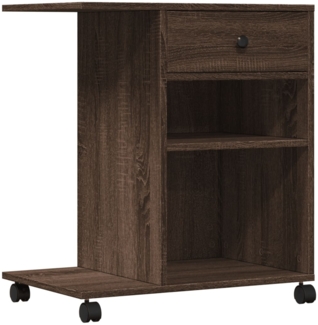 vidaXL Druckerständer mit Rollen Braun Eichen-Optik 60x40x68,5 cm 840645