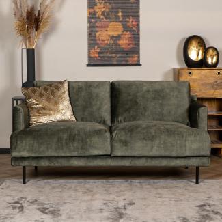 Bronx71 Samt Sofa Denver 2,5-Sitzer grün