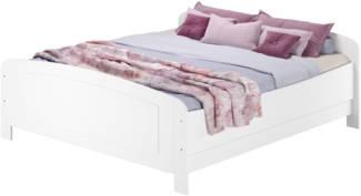 Großes weißes Ehebett Seniorenbett extra hoch 180 x 200 Zubehör wählbar V-60.44W-18ohne Zubehör