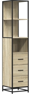 vidaXL Badschrank Sonoma-Eiche 35x37,5x166 cm Holzwerkstoff 849245