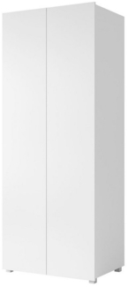 Lomadox Kleiderschrank CAIRNS-132 in weiß Hochglanz, Modern, grifflos
