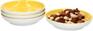 4er Set Doppio Schalen flach Ø 13 cm Gelb Snack-Schüssel Dessert-Bowl Ritzenhoff