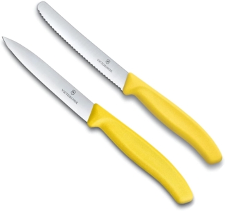 Victorinox Gemüsemesser Tomatenmesser Swiss Classic 2er Set (Gelb)