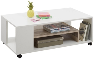 Couchtisch >Bidar< in Weiß - 108x40x60cm (BxHxT)