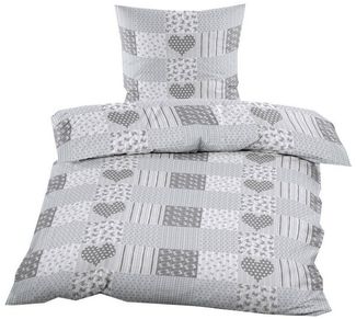 Casa Colori Bettwäsche Seersucker Garnitur 135x200 Reißverschluss, Seersucker, 2 teilig, luftig leichte Sommerbettwäsche