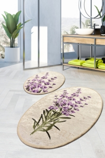 Badematten-Set (2 Stück), 'Lavender', Mehrfarbig