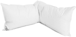 Mayaadi-Home HS19 Kopfkissen Baumwolle 70% Daunen 30% Federn Weiß 145x40 cm 2000 Gramm