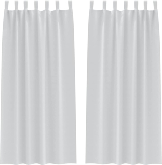 vidaXL Verdunkelungs-Vorhänge mit Ringen 2 pcs Helles Grau 4107571