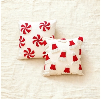 OKWISH Kissenbezüge Weihnachtskissenbezug Kopfkissenbezug Sofakissenhülle, (2 Stück), 45x45 cm mit verdecktem Reißverschluss für festliche Deko