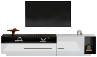 BlingBin Lowboard Hochglanz-TV-Schrank, TV-Board (1er Set, 1 St, mit Schublade, Tür und offenem Fach), TV-Kommode, 170 cm – Für Fernseher bis 70 Zoll