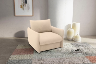 DOMO collection Sessel 700023 wandelbar zum Loungesessel, Relaxliege und Gästebett, Schlaffunktion, Federkern, stabile Liegefläche ca. 70 x 195 cm