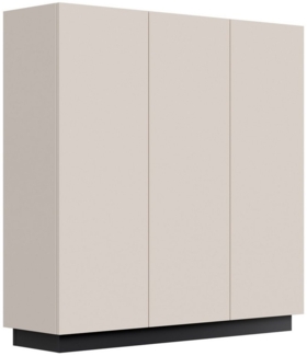 Magnolia Home Schuhschrank Raumwunder Schuhschrank Alius-L 3 Türen 24 Paar lackiert Creme-Grafit