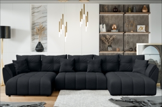 AX LIVING Boxspringbett 180x200 Bratton Amber Samt Bettkasten & Topper