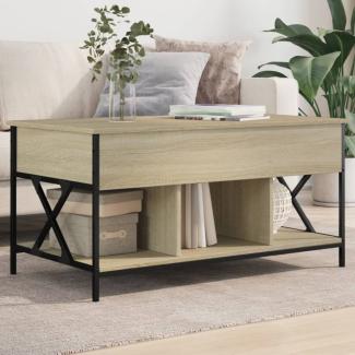 vidaXL Couchtisch Sonoma-Eiche 100x55x50 cm Holzwerkstoff und Metall 845337