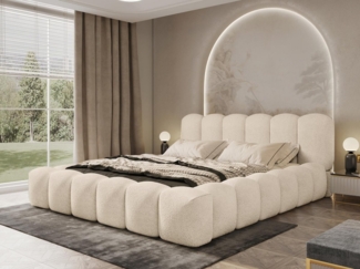 Compleo Polsterbett Designerbett, exklusives Bett, Modern Schlafzimmer, Doppelbett