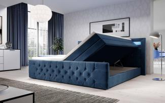 Boxspringbett Gloria 140x200 H3 Blau