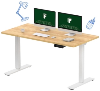 FLEXISPOT Schreibtisch Sitz-Steh-Tisch mit Memory-Funktionen (Dual-Motor & 2-FACH-TELESKOP), Elektrisch höhenverstellbarer Schreibtisch