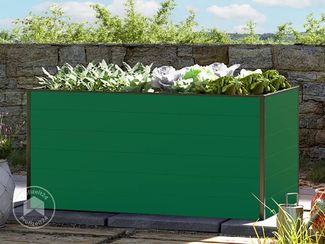 GFP Hochbeet Kräuter-Gemüse-Beet Aluminium CHRISTINA - 150x77x77cm - grün