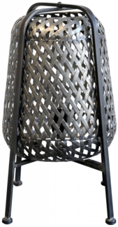 Stehlampe Lampe Tischlampe Metall Geflochten Schwarz H44cm Chic Antique 71065125