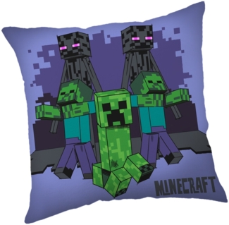 Minecraft Kissen "Mobs coming for you" – Dekokissen 40×40 cm mit Füllung