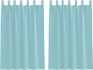 vidaXL Voile Vorhänge mit Schlaufen 2 Stk. Türkis 140x175 cm 4102327