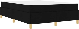 vidaXL Bettrahmen mit Matratze Schwarz 140x190 cm Stoff 3398936