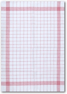 Dyckhoff Geschirrtuch KARO / Halbleinen - 50x70 cm, (Set, 10-tlg)