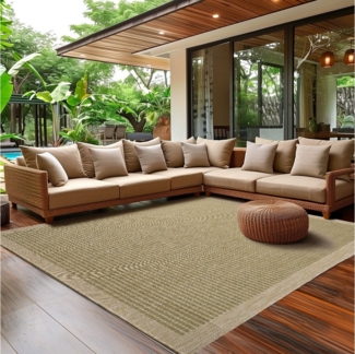 SIMPEX24 Outdoorteppich Unicolor, Rechteckig, Höhe: 3 mm, Teppich Wetterfest Waschbar Balkon, Garten, Terrasse und Küchenteppich